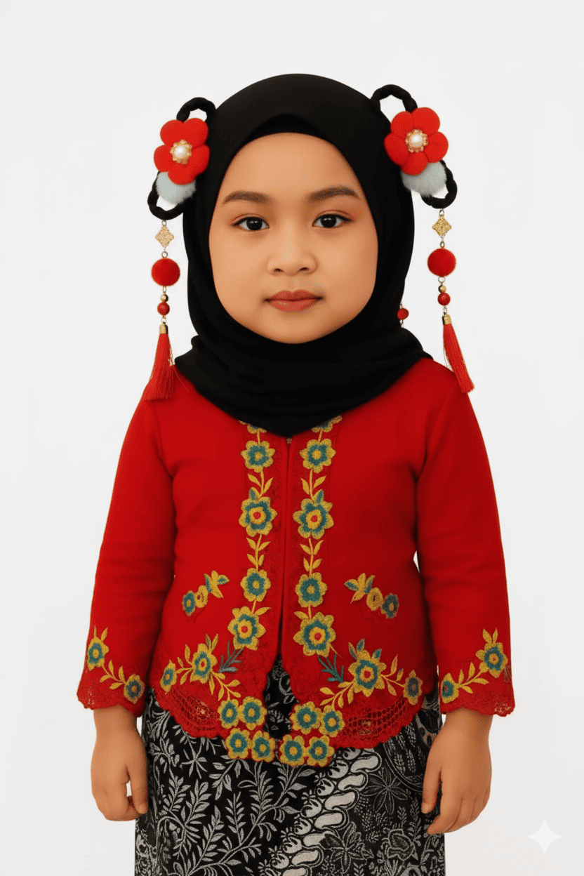 Anak cosplay sebagai Tan Peng Nio